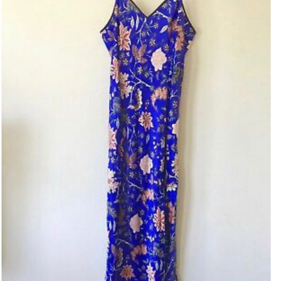 DIANE VON FURSTENBERG Canton Electric Blue Floral Ruched Midi 2pc Dress - Picture 7 of 7